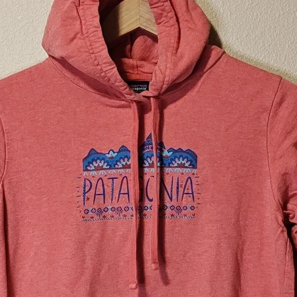 Patagonia Hoodie Mens Small Coral Mandala Mountain Logo Pullover 39500 SP17 - Picture 2 of 11
